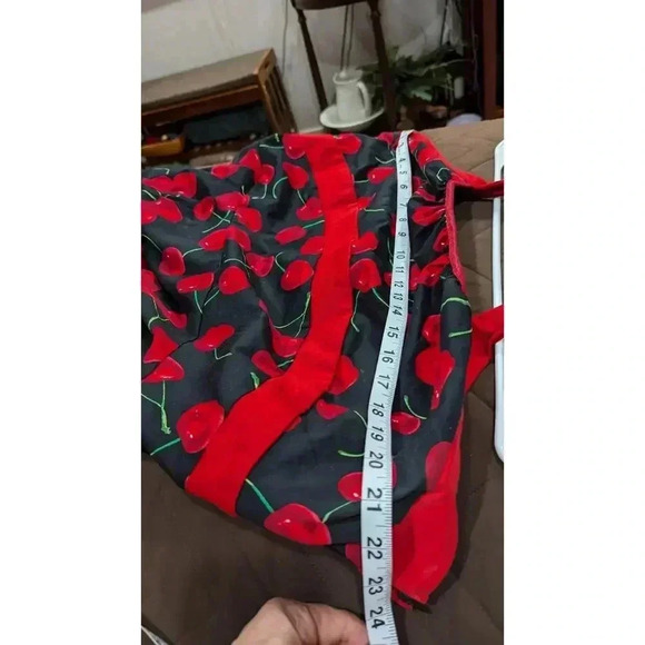 Women's halter style pinup style dress in Cherry Print by Go Lightly in size 4XL - Picture 5 of 7